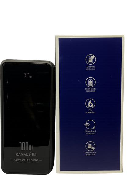 80000mAh 100W Super Fast Charging Power Bank – Laptop & Mobile Charger | Type-C + Lightning Ports | Made in Dubai
